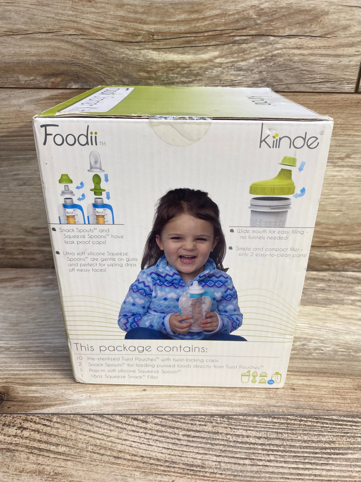 NEW Kiinde Foodii Starter Kit Squeeze Snack Feeding System