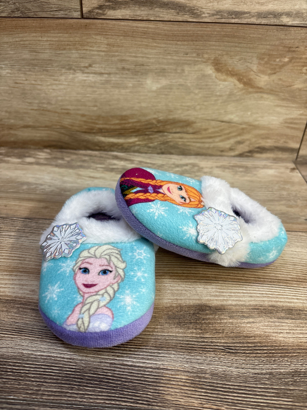 Disney Frozen Slippers Blue sz 7/8c