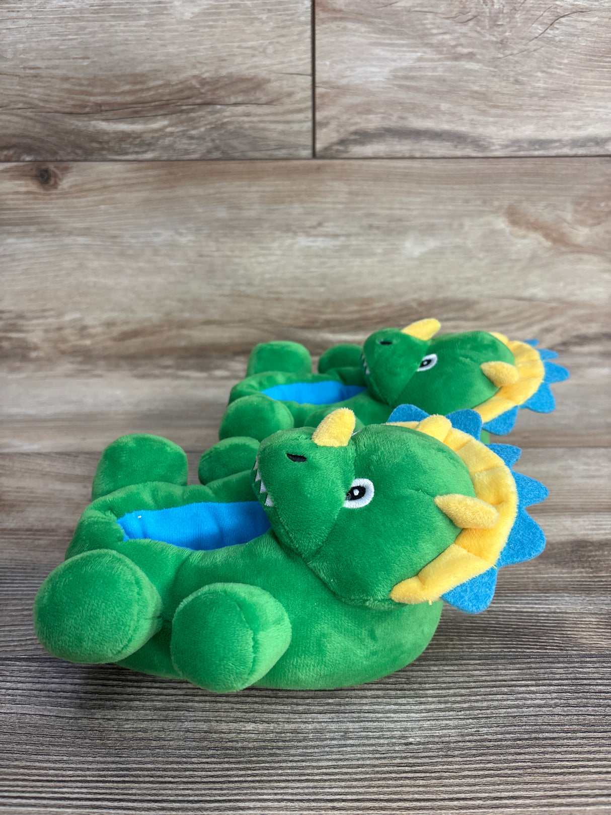 Wonder Nation 3D Dinosaur Slippers Green sz 5/6c