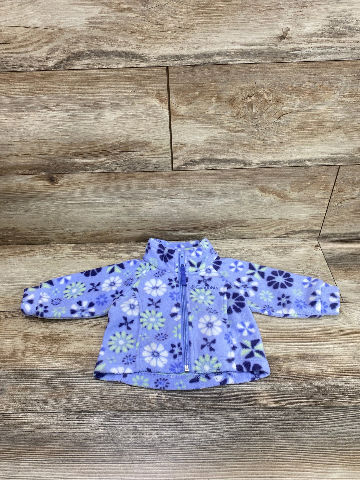 Columbia Floral Fleece Jacket Periwinkle sz 6m