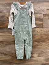 NEW Just One You 2pc Bird Print Shirt & Jumpsuit Set White sz 24m