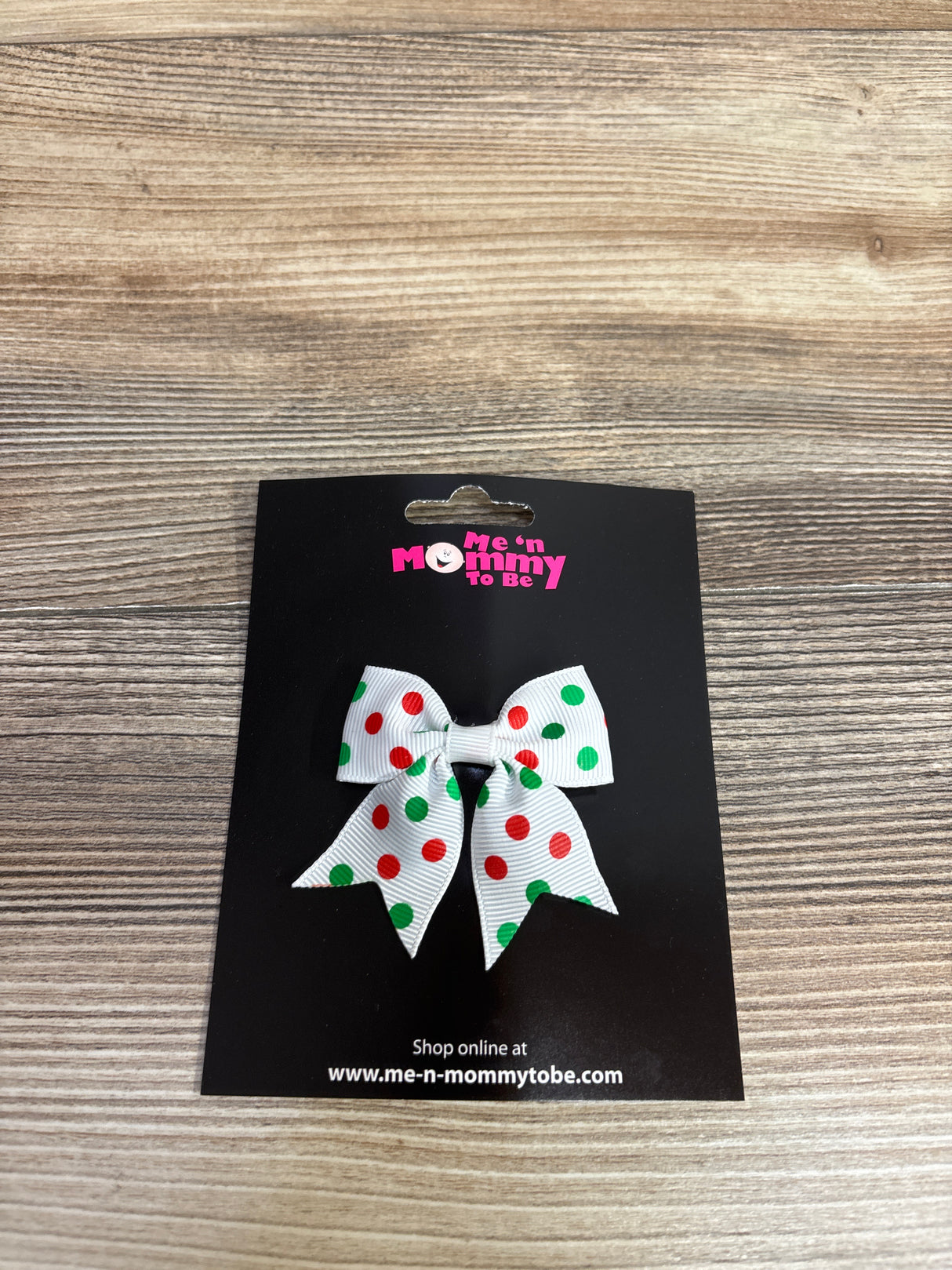 NEW Polka Dot Hair Bow White