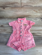 Disney Junior Minnie Mouse Twill Shortie Romper Pink sz 18m