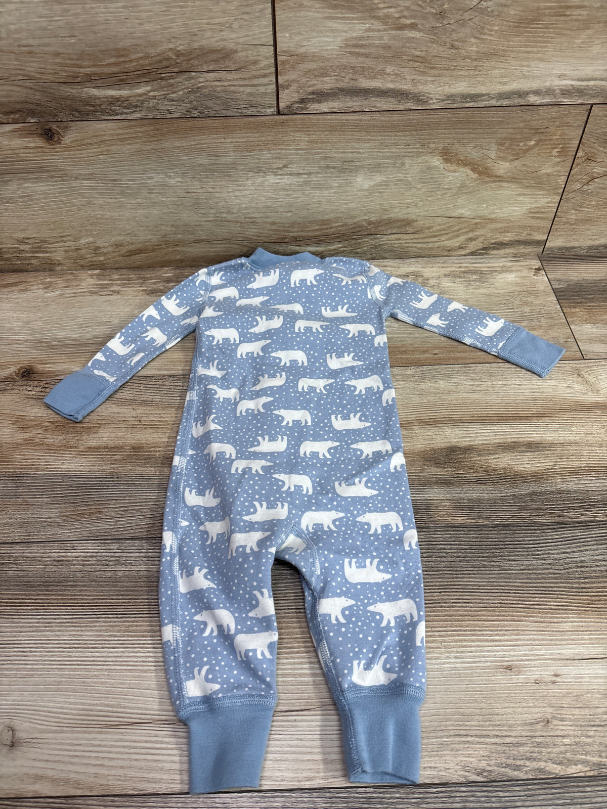 Hanna Andersson Polar Bear Footless Sleeper Blue sz 6-12m