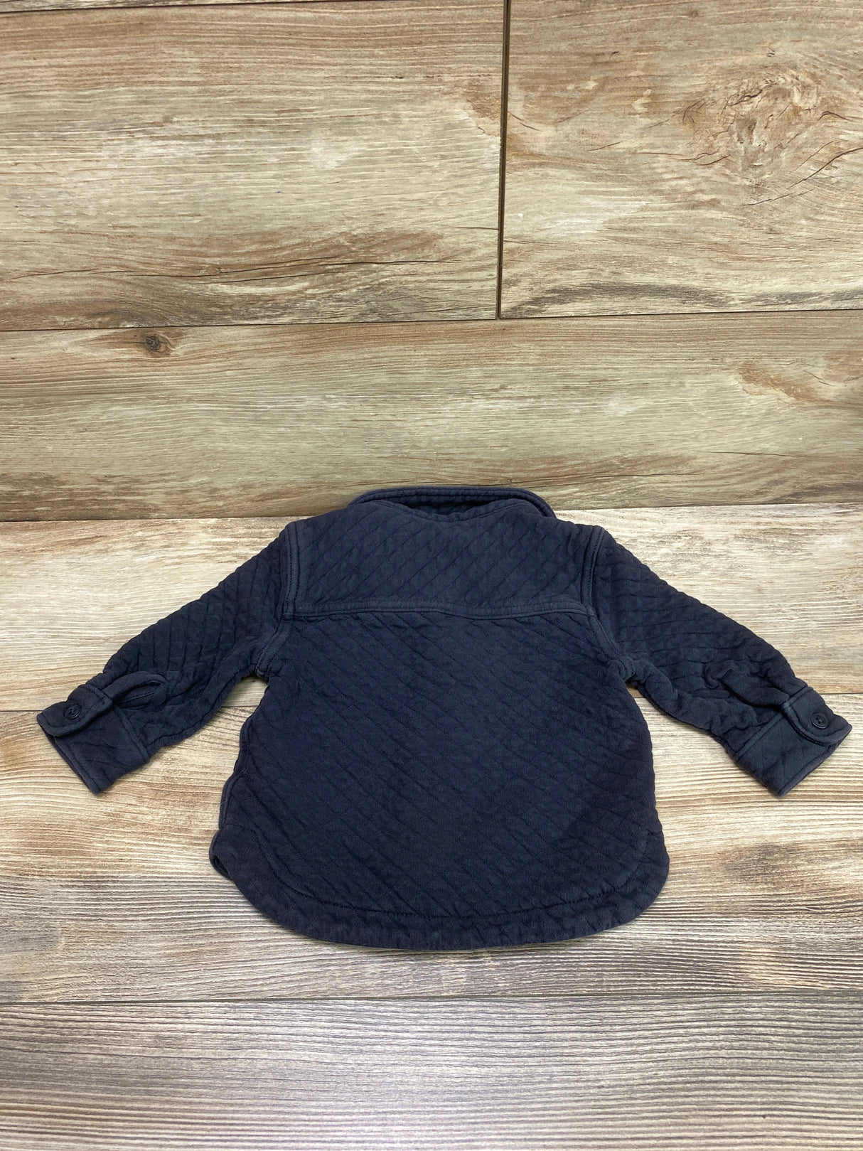 Baby Gap Quilted Button Up Top Black sz 12-18m