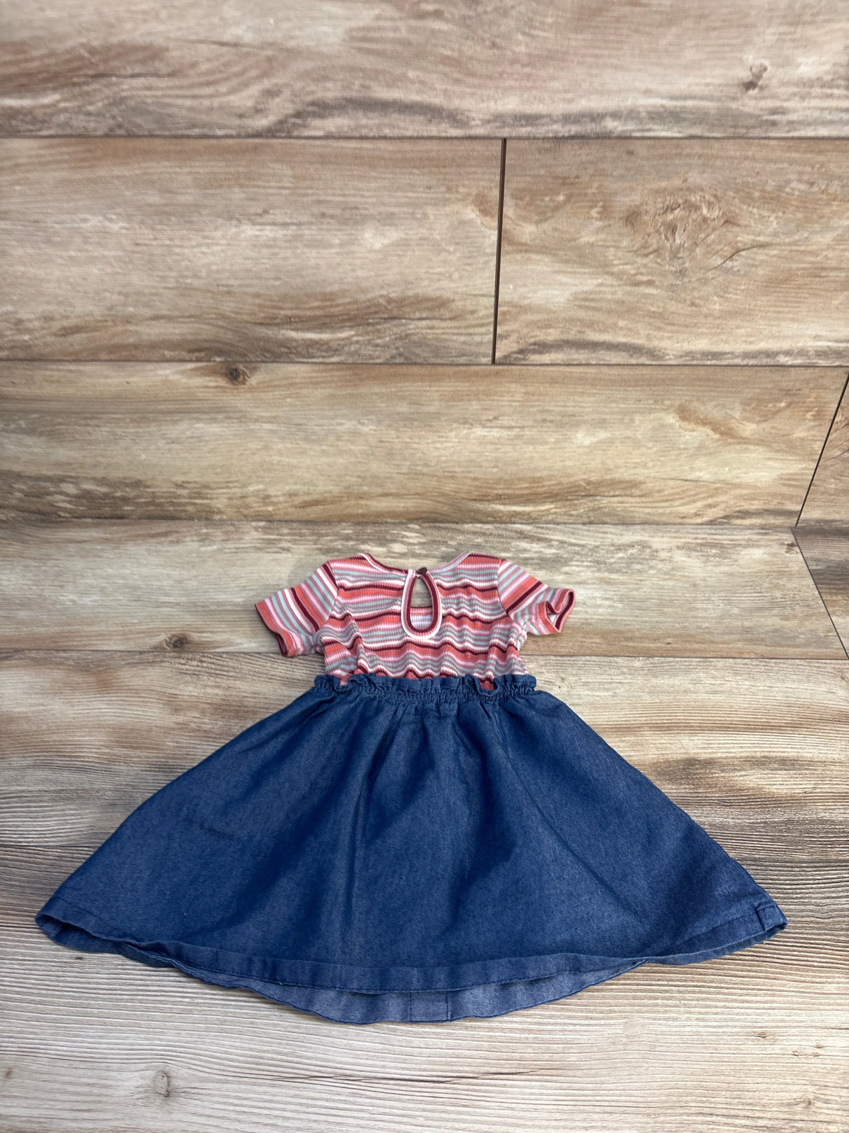 Picapino Ribbed Chambray Dress Pink sz 12m