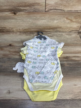 NEW Little Beginnings 5pc Bodysuit, Hat, & Mittens Set Yellow sz 3-6m