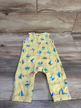 NEW Old Navy Sleeveless Waffle-Knit Henley Jumpsuit Yellow sz 6-12m