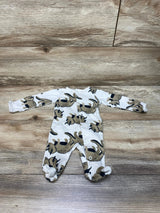 Carter's Triceratops Dino Print Sleeper Beige sz Newborn