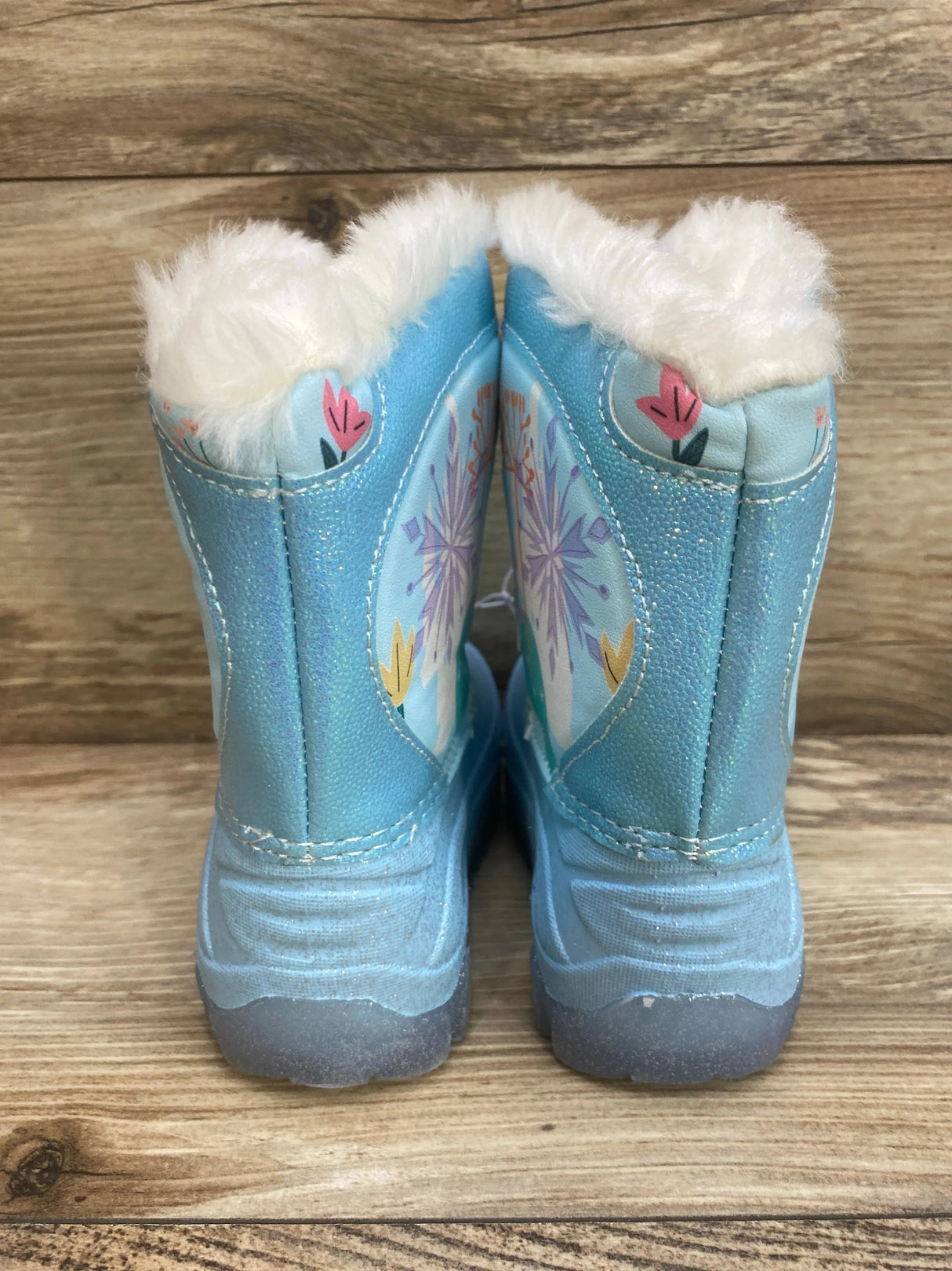 NEW Toddler Girls' Frozen Light-Up Winter Snow Boots sz 6c