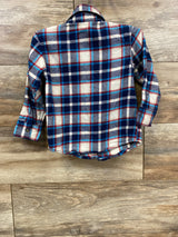 Carter's Plaid Flannel White sz 2T