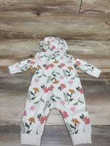 NEW Carter's Floral Waffle Knit Hooded Coverall Beige sz 3m