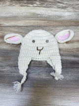 Mud Pie Little Lamp Crochet Hat Beige sz Newborn