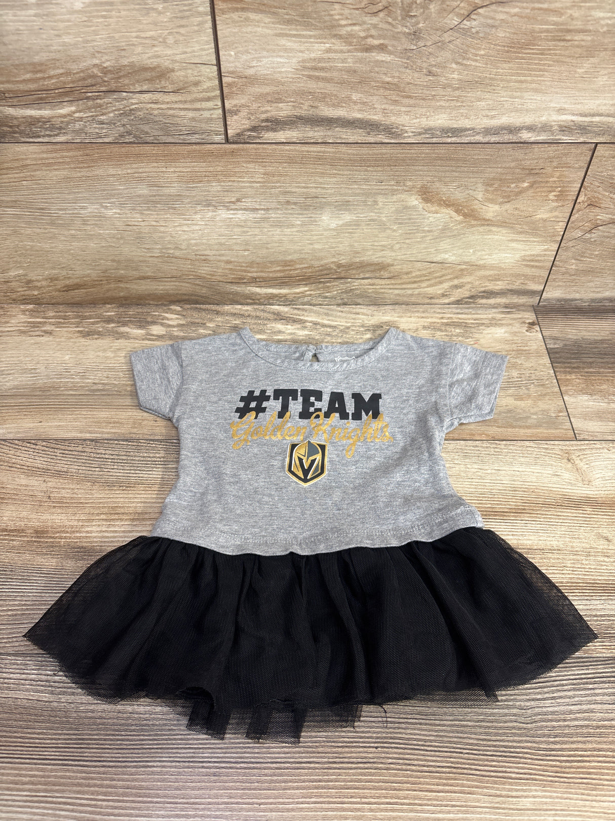 NHL Golden Knights Tulle Peplum Shirt Grey sz 18m