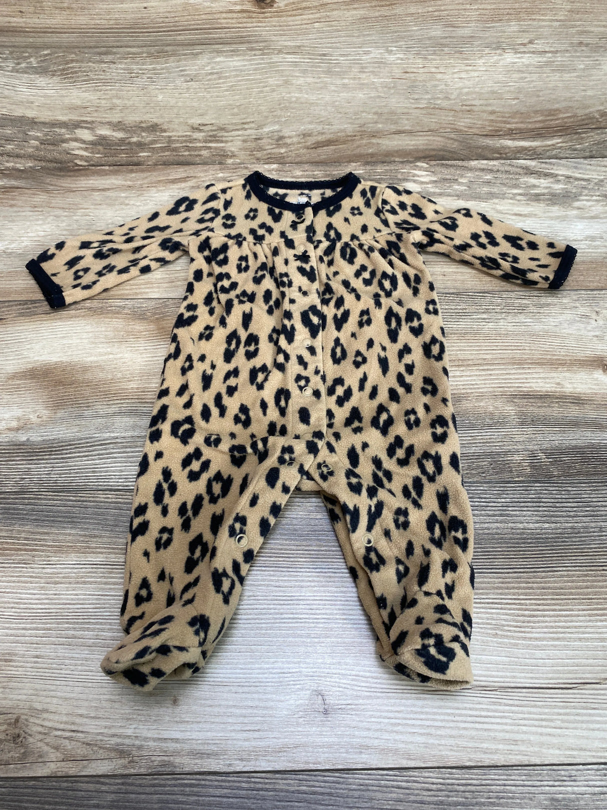 Carter's Leopard Print Blanket Sleeper Brown sz 3m