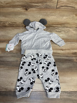 NEW Disney Baby Mickey Mouse Sweatshirt & Joggers 2pc Set Grey sz 3/6m