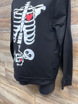 Maternity Skeleton Pull Over Sweater Black sz Small