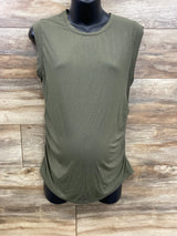 Isabel Maternity Sleeveless Shirt Olive sz Medium