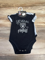 NEW NFL Las Vegas Raiders 2pc Creeper Black sz 6/9m