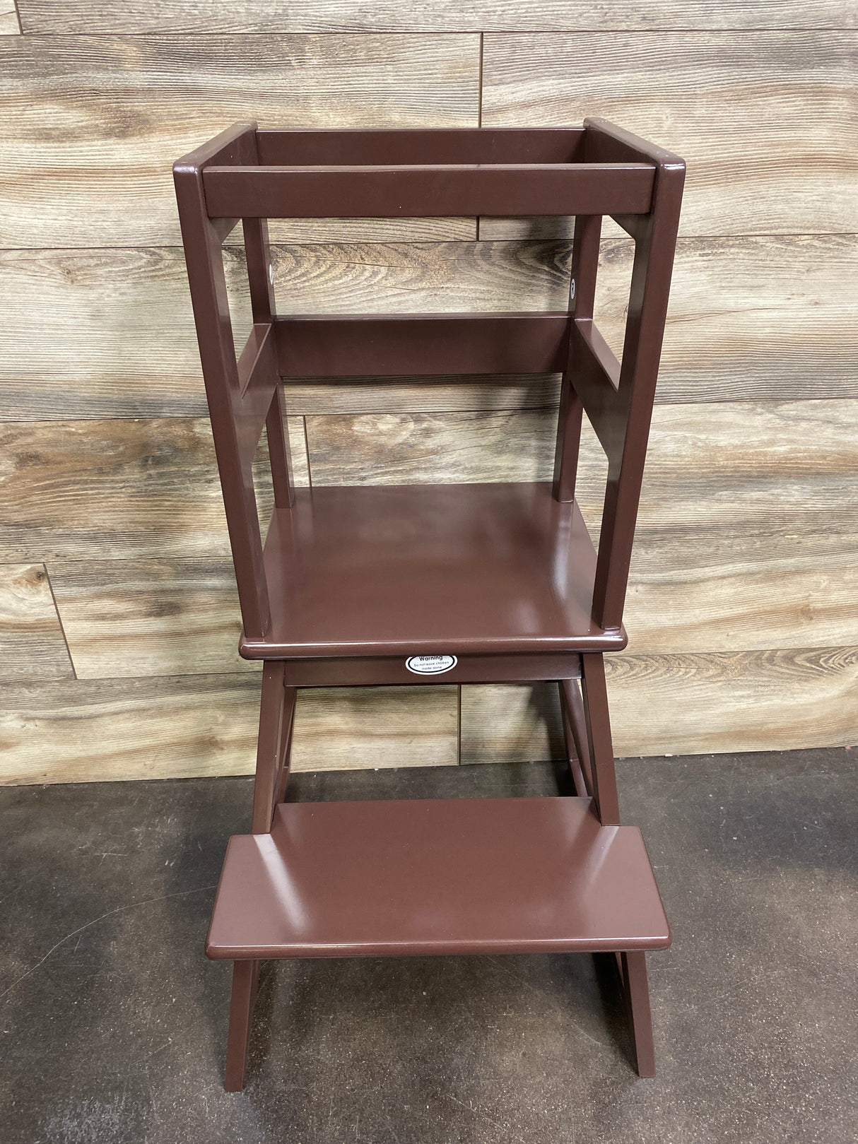 NEW SDADI Mother's Helper Adjustable Height Kitchen Step Stool in Espresso