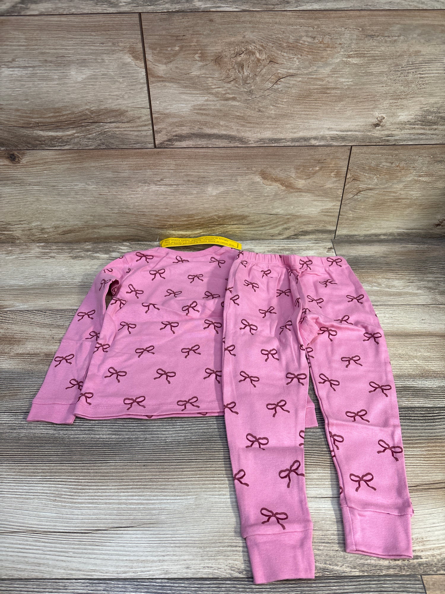 NEW Monica + Andy 2pc Bow Print Pajama Set Pink sz 2T