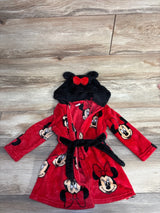 Disney Junior Minnie Mouse Plush Robe Red sz 2-3T