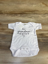 NEW Pineapple Pancake Kids 'Hi Grandma' Bodysuit White 0-3m