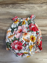 Floral Bubble Romper White sz 3m