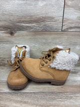 Fabkids Fur Lined Deer Face Boots Brown sz 8c