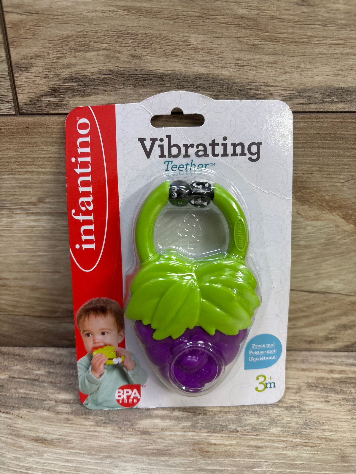 NEW Infantino Vibrating Teether Grape 3m+
