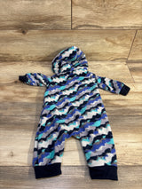 Eddie Bauer Fleece Hooded Coverall Blue Camo sz 0-3m