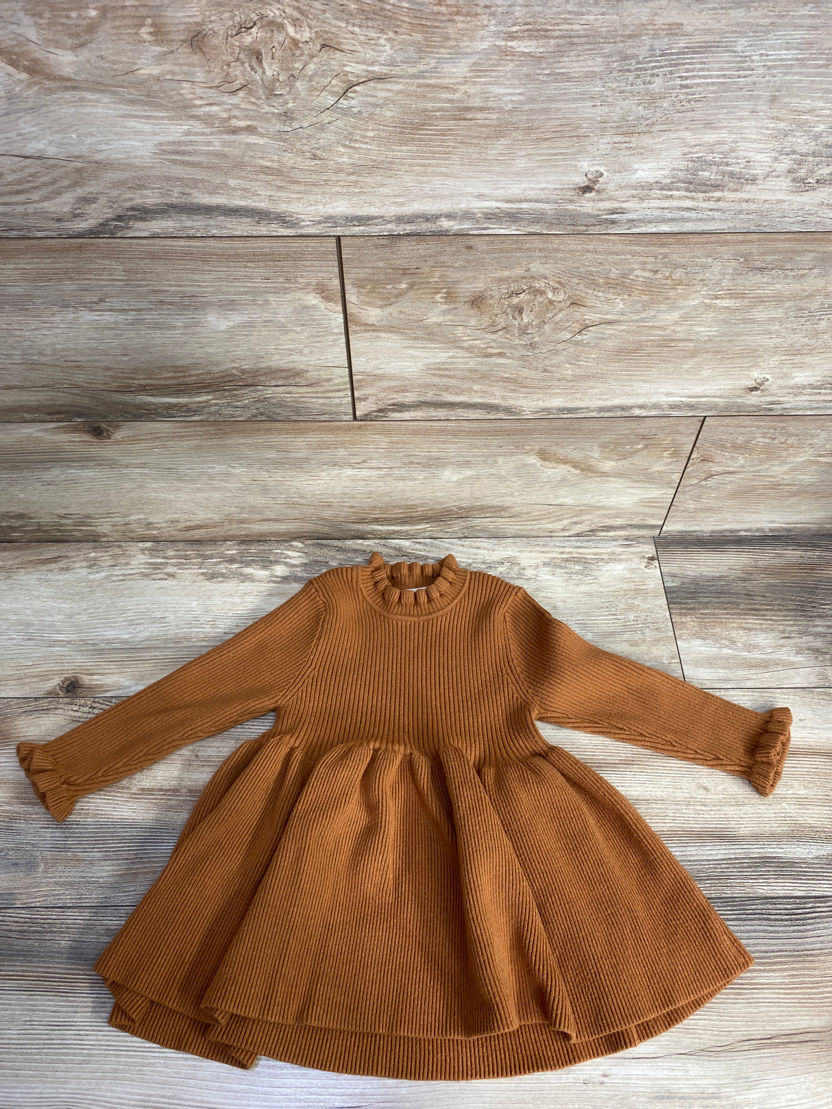 Myggpp Ribbed Sweater Knit Dress Carmel sz 3T