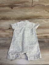 Eddie Bauer Polo Shortie Romper Beige sz 12m
