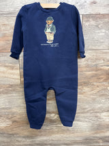 Ralph Lauren Polo Bear Fleece Coverall Navy sz 12m