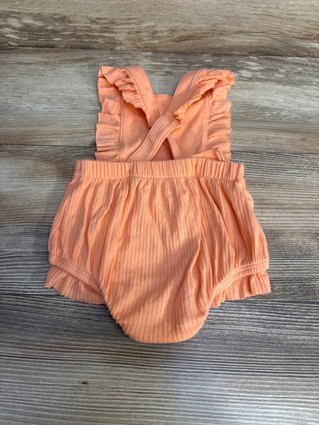 Cat & Jack Ruffle Romper Peach sz 6-9m - Me n Mommy To Be