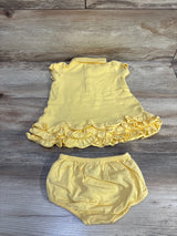 Ralph Lauren 2pc Ruffled Cotton Polo Dress & Bloomers Set Yellow sz 9m