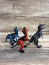 3pk Roaring Dinosaur Action Figures