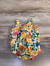 Old Navy Ruffle-Trim Smocked Bubble Romper Yellow sz 3-6m