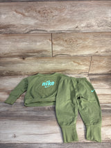 Nike 2pc Pullover Sweatshirt & Jogger Set Green sz 24m