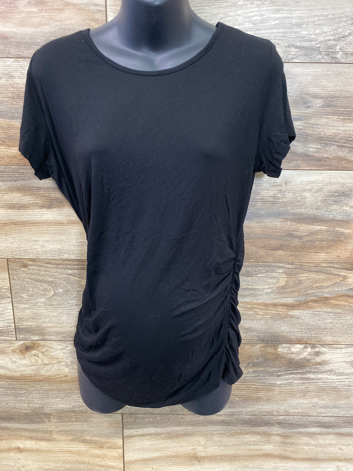 Smallshow Ruched Shirt Black sz Large