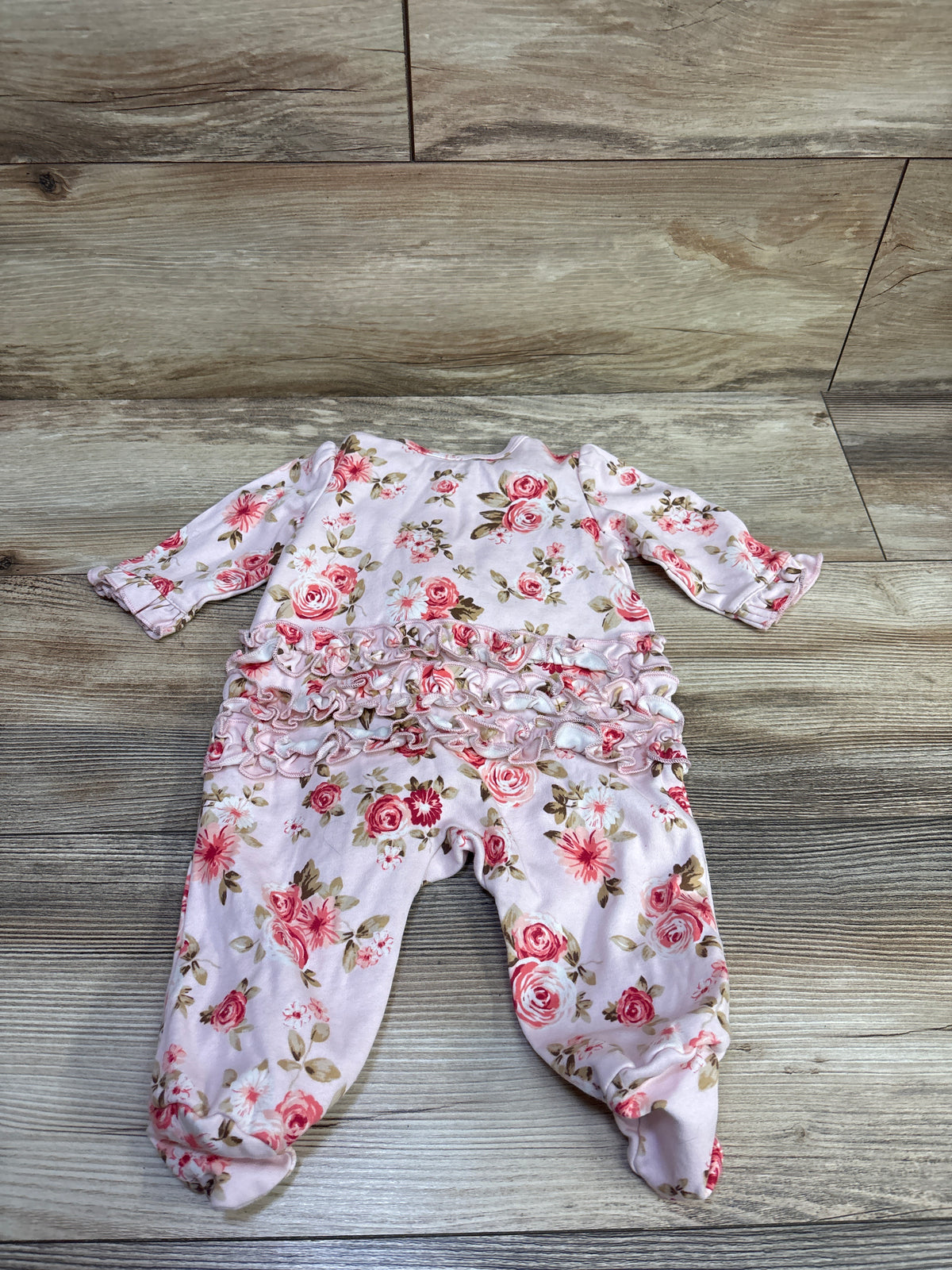 Little Me Ruffle Sleeper Pink sz 3m