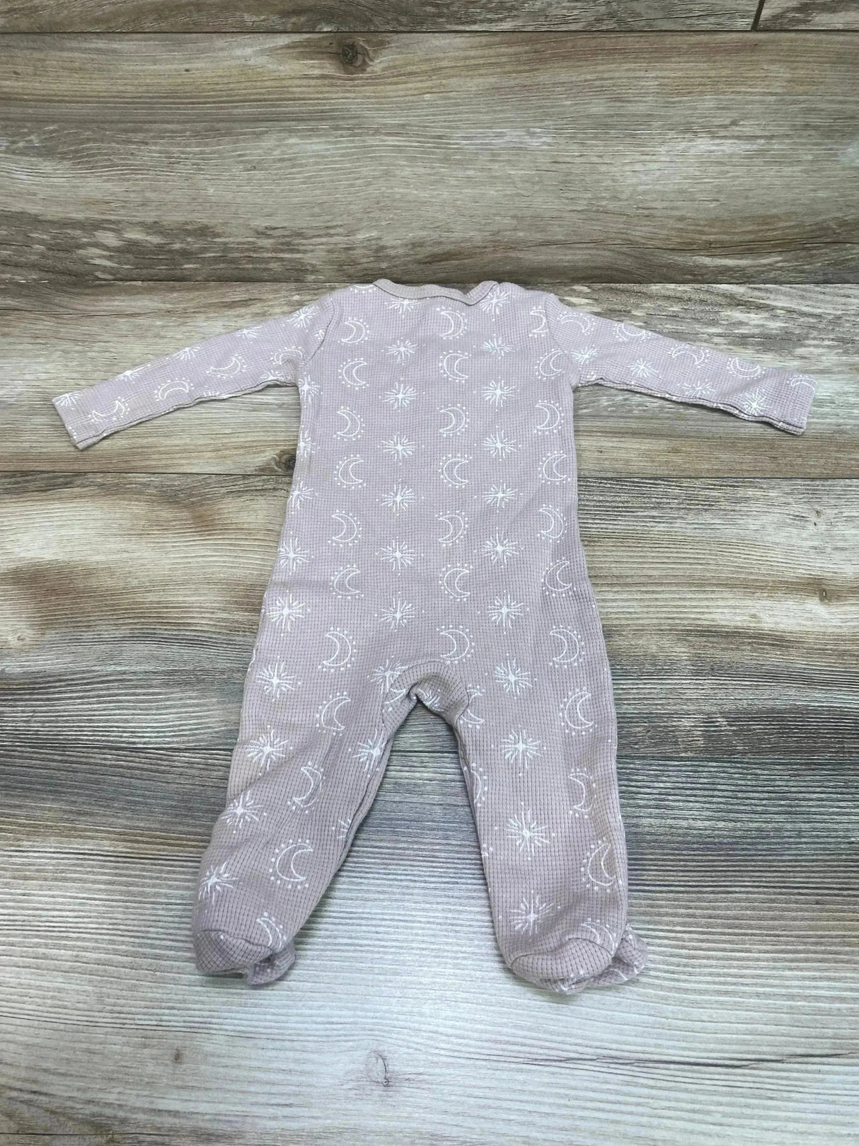 Rabbit Moon Organics Henley Footie Beige sz 3-6m