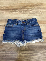 Cat & Jack Eyelet Trim Denim Shorts Blue sz 18m
