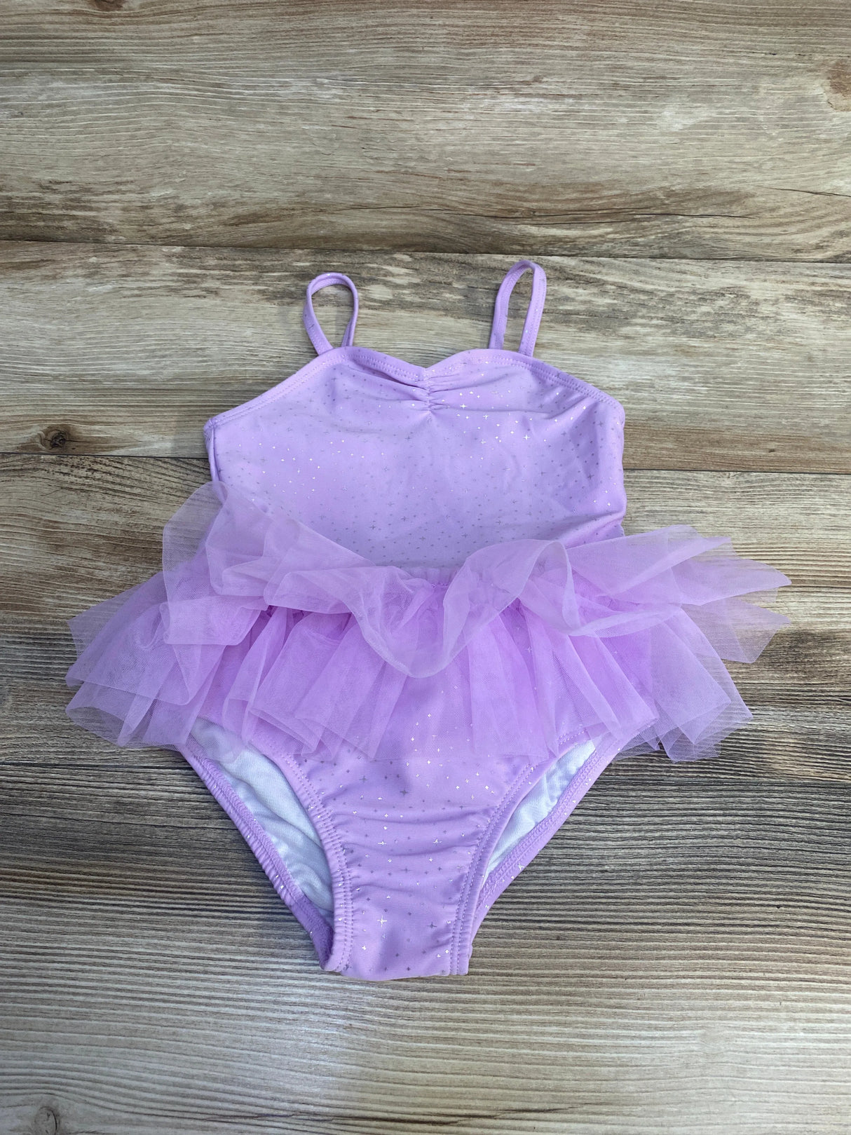 Wonder Nation 1pc Tutu Swimsuit Purple sz 4T