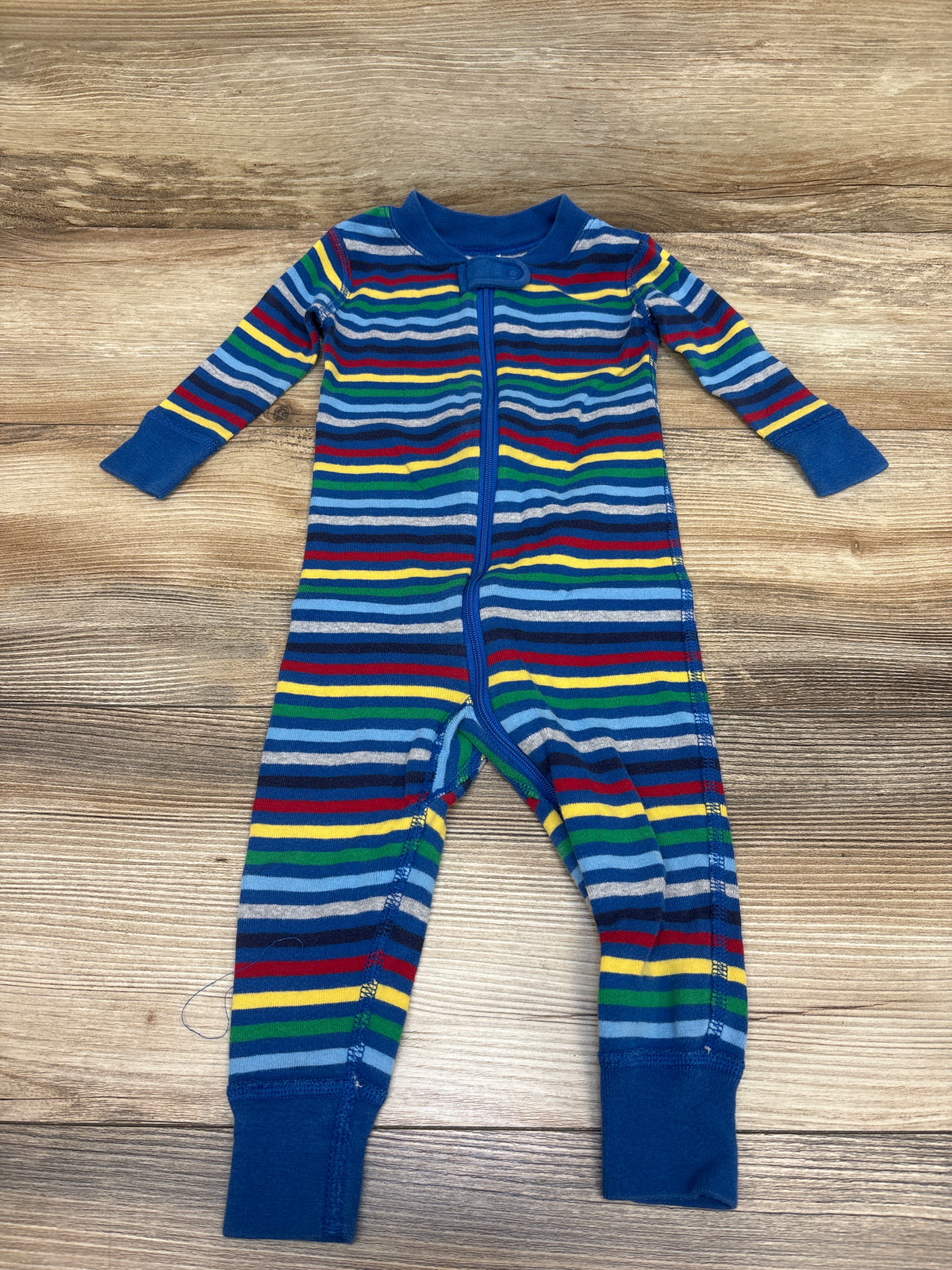 Hanna Andersson Striped Sleeper Blue sz 6-12m