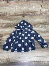 Carter's Floral Fleece Pullover Hoodie Grey sz 3T