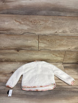 NEW Nicole Miller Faux-Fur Henley Jacket White sz 24m