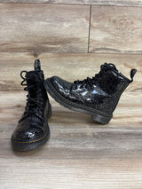 Dr. Martens 1460 Glitter Patent Leather Boots Black sz 1Y