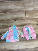 Daddy's Little Girl Tie Dye Hoodie & Pants Set sz 3-6m