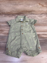 Carter's Pocket Romper Green sz 6m